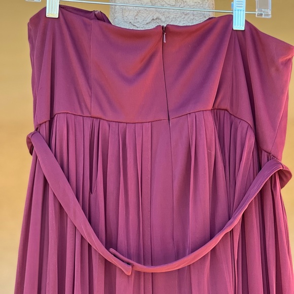 Davids Bridal Burgundy Formal Long Dress - Picture 9 of 10